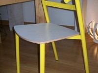 4 SEDIE RETRO' LACCATE GIALLE - 50% A  €. 300,00